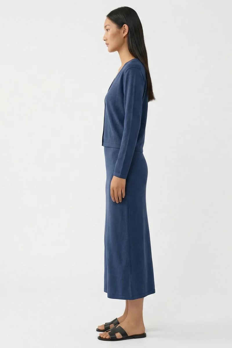 The Editor's Market Ferlene High-Rise A-line Knit Skirt